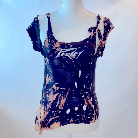 Customized Peavey tie-dye distressed t-shirt - Picture 1 of 7